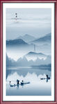 竖幅山水画