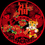 虎年静电贴