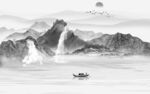 现代 灰色山水 TIF文件分层