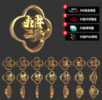 2022虎年书法艺术黄金文字