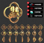 2022虎年书法艺术黄金文字