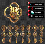 2022虎年书法艺术黄金文字