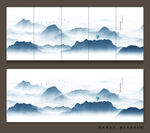客厅远山山水画