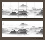 水墨山脉背景