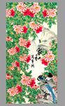 花鸟玄关背景墙