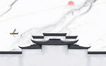 徽派最新客厅山水 TIF分层