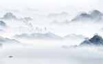 中式新山水背景画 tif分层