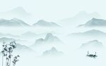 简约 客厅新山水画 TIF分层