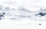 中国风客厅背景山水 TIF分层