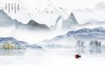 高山流水新中式背景墙