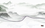 中国风背景画山水 TIF分层图