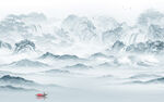 高清 背景画山水 TIF分层图