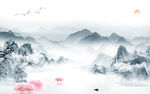 简约山水爆款墙画 TIF文件