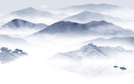 简约现代山水背景 tif分层