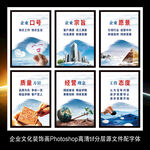 企业文化标语展板装饰画海报墙贴