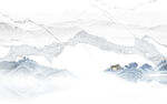 别墅山水墙画 TIF分层