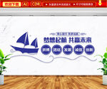 梦想起航共赢未来文化墙