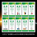企业文化标语展板装饰画海报墙贴