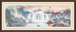 紫气东来江山如画中国画