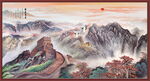  紫气东来国画