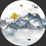 水墨山水玄关