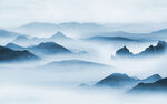 中式高档山水背景 tif分层