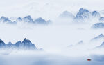 大气 背景墙山水 TIF分层画