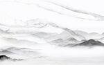 大气山水客厅墙画 tif分层
