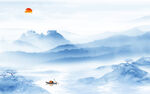 中式 山水现代背景 TIF分层