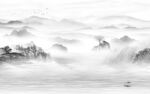 简约山水新背景墙 文件分层 