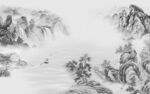 国画 简约灰色山水 TIF分层