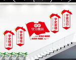 党史学习教育楼梯党建文化墙
