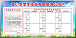 小学生作业布置情况公示栏模板