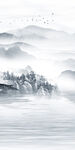 大气 爆款玄关山水 TIF分层