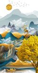 麋鹿山水发财树玄关