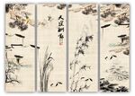 水墨梅兰竹菊