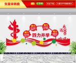 四力并举文化墙