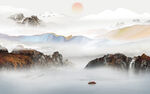 人气 高清中式山水 TIF分层
