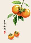 事事如意水果画
