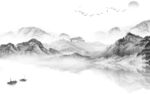 爆款 背景墙山水 TIF分层图