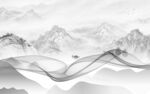 高端 灰色客厅山水 TIF分层