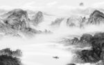 新款灰色意境山水 TIF分层