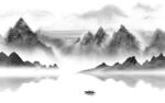 高档 灰色背景山水 TIF分层