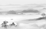 大气 意境灰色山水 tif分层