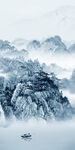 中国风高清新玄关画 文件分层 