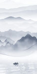 最新玄关画山水图 文件分层 