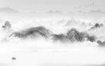 意境 灰色爆款山水 分层TIF