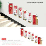 学校楼梯 文化墙