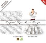 矢量抽象简约几何黑色无缝图案