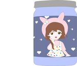 瓶子包装的女孩